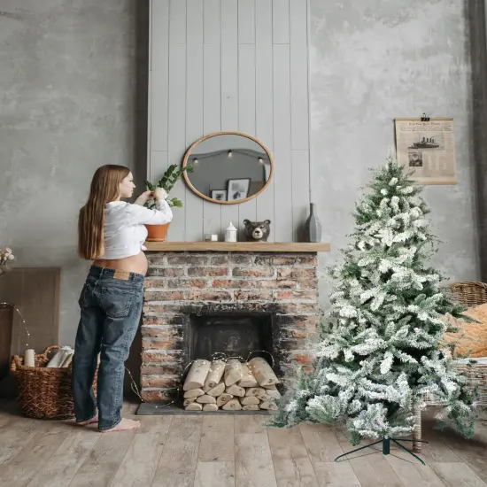 Perfect Holiday Alpine Spruce Artificial Christmas Tree {3}