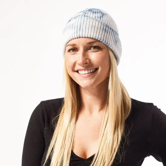 Hadley Wren Tie-Dye Beanie, Blue {3}