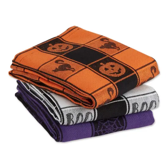 DII Halloween Woven Check Jacquard Dishtowel (Set of 3) {2}