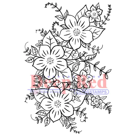 Deep Red Stamps Periwinkle Rubber Cling Stamp 2.2 x 3.2inches {1}