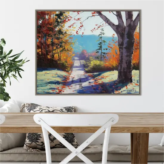 Autumn Delight by Graham Gercken 28-in. W x 23-in. H. Canvas Wall Art Print Framed in Grey {4}