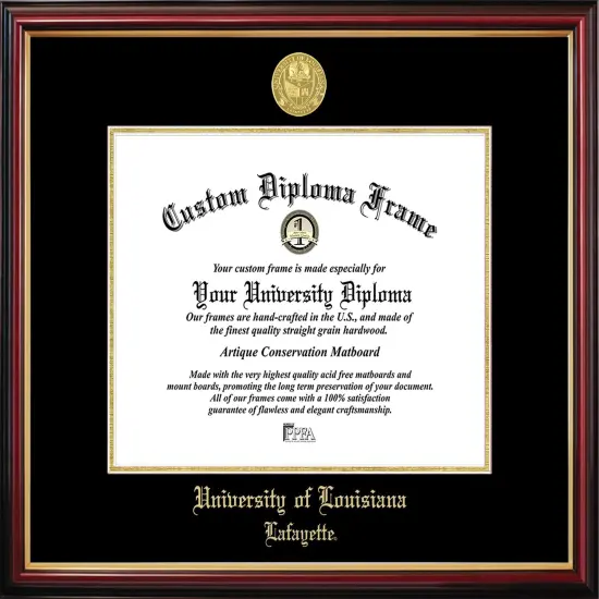University of Louisiana-Lafayette Petite Diploma Frame {1}