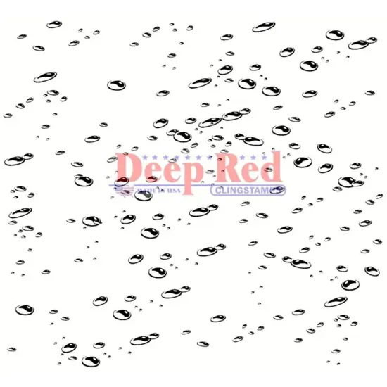 Deep Red Stamps Water Beads Rubber Stamp 3 x 3inches {1}