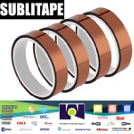 4 rolls Heat resistant tapes sublimation Press Transfer Thermal Tape 20mmx30m SUBLITAPE TAWNY {1}