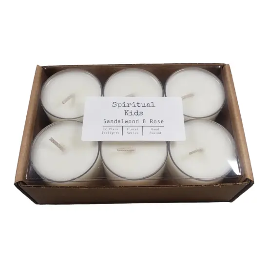 Sandalwood & Rose 12 Count All Natural Soy Tealights Hand Poured with Fragrant/Essential Oils! | Floral Tealights | Birthday Christmas Gift | {1}