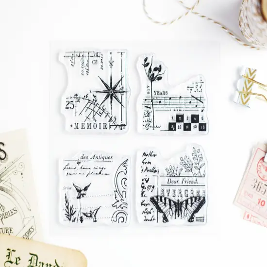 Evergreen Small Clear Stamps 4x4 inch by Wintertime Crafts {2}