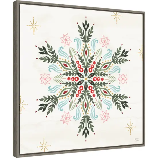 Winter Moment XI by Dina June 22-in. W x 22-in. H. Canvas Wall Art Print Framed in Grey {1}