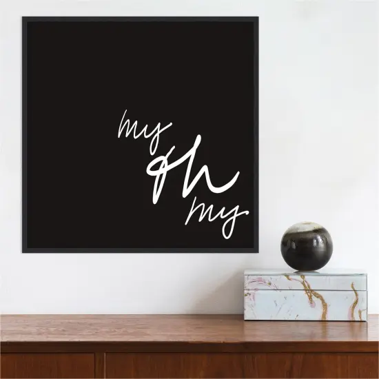 Ooh I by Anna Hambly 16-in. W x 16-in. H. Canvas Wall Art Print Framed in Black {4}