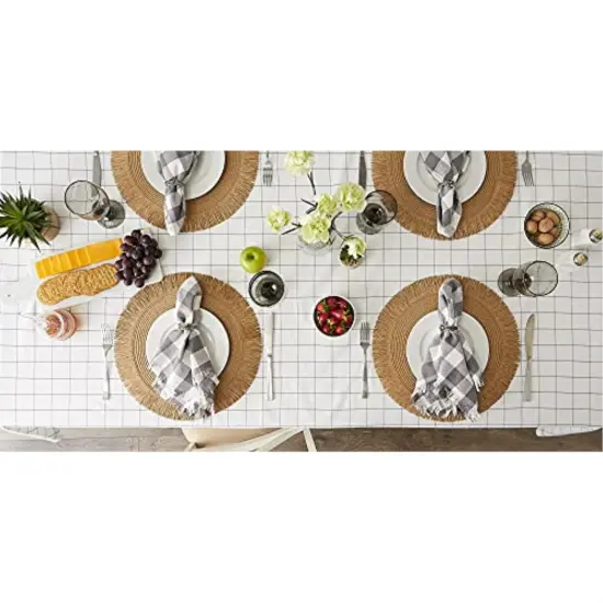 DII Kitchen Windowpane Tablecloth 60x104" {6}