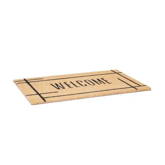 Modern Natural Welcome Doormat {3}