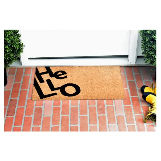 Angle Hello Doormat Natural {3}