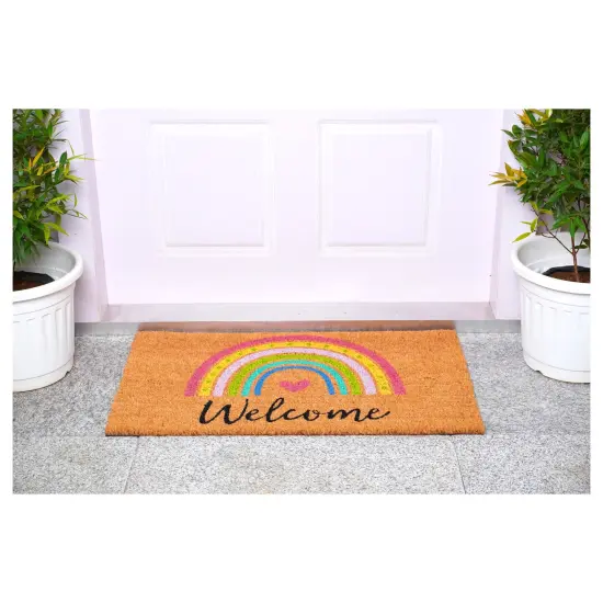 107841729 Rainbow Welcome Doormat {3}