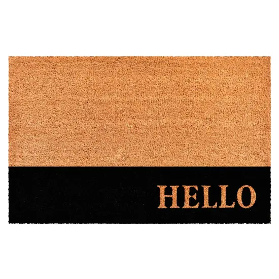 104861729 Hello Black Stripe Doormat {1}
