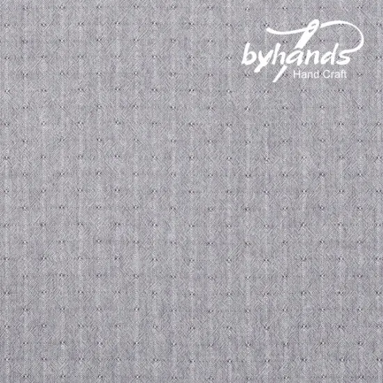 byhands 100% Cotton Dobby Yarn Dyed Fabric, Neutral Gray (EY20099-F) {1}