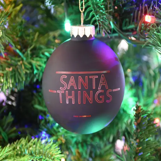 Santa Things Glass Christmas ornament {5}