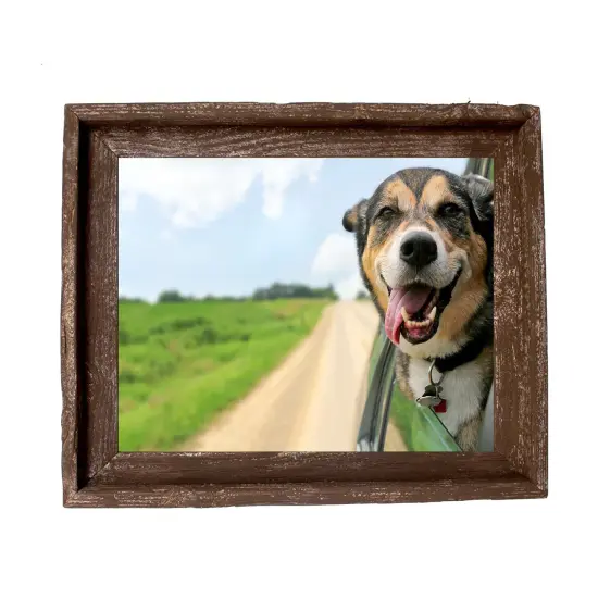 Rustic Farmhouse Signature Series 9 in. x 12 in. Reclaimed Wood Picture Frame Brown {2}