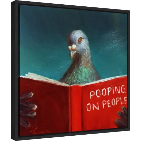 Pigeon on People by Lucia Heffernan Canvas Art Framed {2}