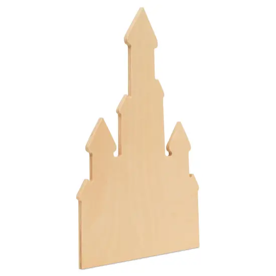 Unfinished Wooden Castle Cutout, 12", for Summer Decor & Crafting | Woodpeckers {2}