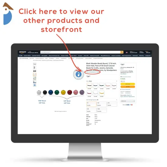 Colored Wooden Beads, Round, for Crafts & Jewelry | Woodpeckers {5}