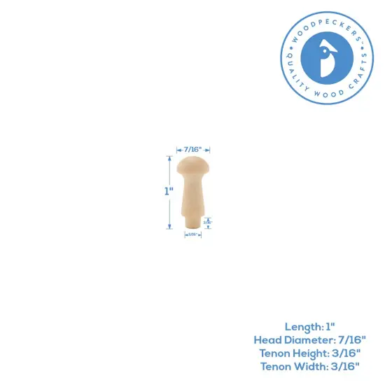 Mini Shaker Pegs 1 Inch with 3/16 Inch Tenon, Unfinshed for Crafts |Woodpeckers {2}