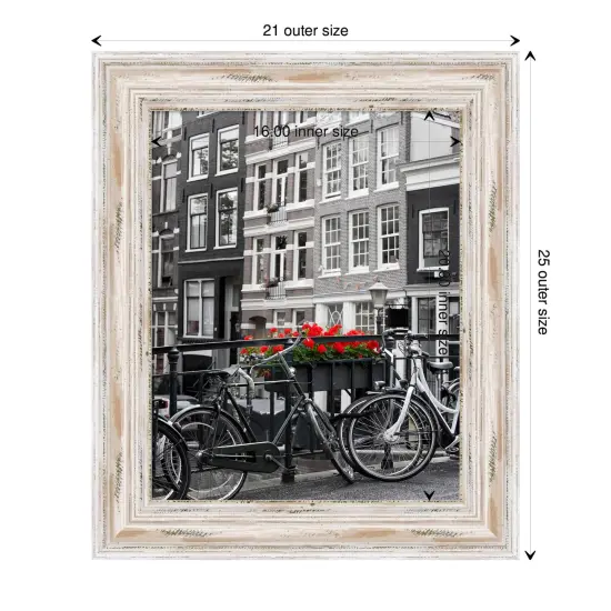 Alexandria Wood Picture Frame, Photo Frame, Art Frame Alexandria Whitewash {1}