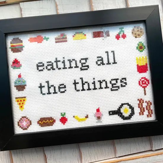 Eating All The Things Counted Cross Stitch Kit {1}