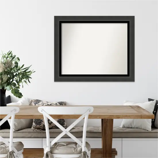 Amanti Art Non-Beveled Wall Mirror, Tuxedo Black Frame {6}