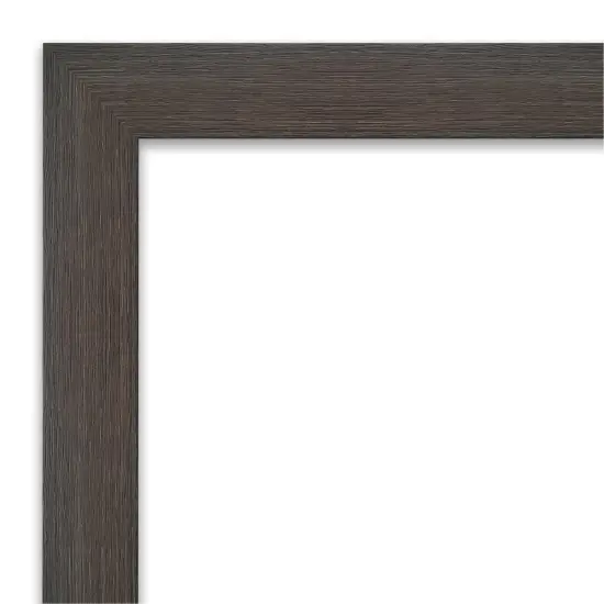 Petite Bevel Wood Wall Mirror, Hardwood Narrow Frame Hardwood Mocha Narrow {9}