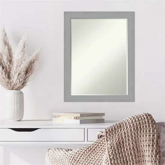 Petite Bevel Wall Mirror, Brushed Nickel Frame {6}