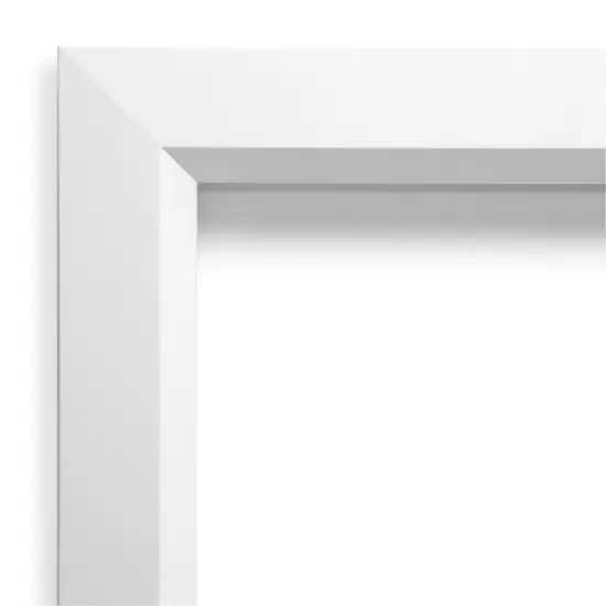 Petite Bevel Wood Wall Mirror, Blanco White Frame {3}