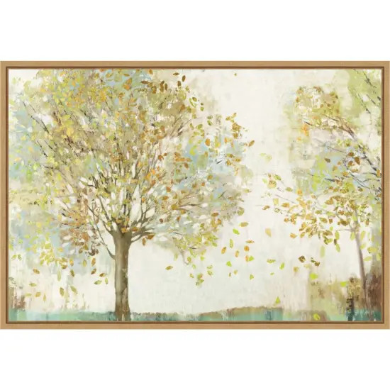 Outdoor by Allison Pearce 23-in. W x 16-in. H. Canvas Wall Art Print Framed in Natural {1}