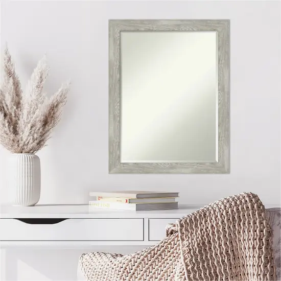 Petite Bevel Wall Mirror, Dove Greywash Narrow Frame {6}
