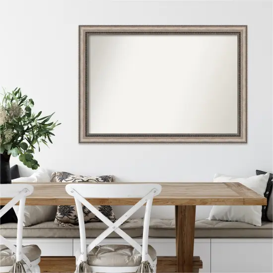 Amanti Art Non-Beveled Wall Mirror, Lyla Ornate Silver Frame {7}