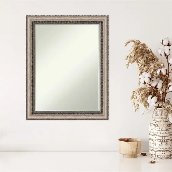 Petite Bevel Wall Mirror, Lyla Ornate Silver Frame {5}