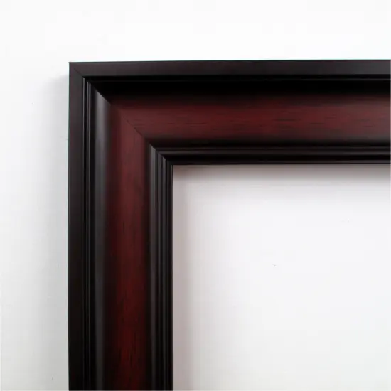 Petite Bevel Wood Wall Mirror, Rubino Cherry Scoop Frame {3}