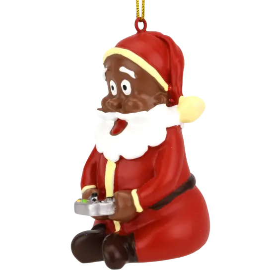 Gamer Santa Claus Video Gaming Christmas Ornament - Dark Tone {2}