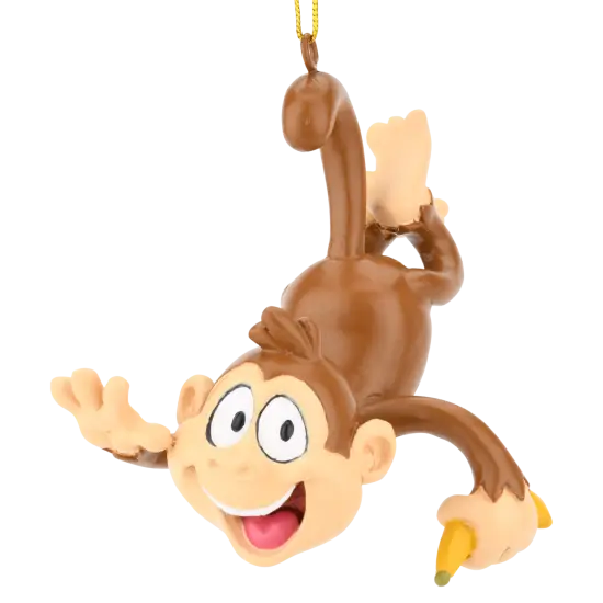 Monkey Business Funny Christmas Ornament {1}