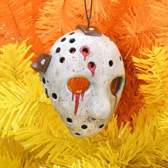Bloody Hockey Mask Halloween Ornament Scary Decoration {6}