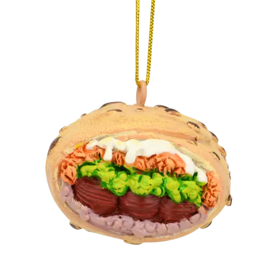 Burrito Wrapped in Tin Foil Food Christmas Ornament {4}