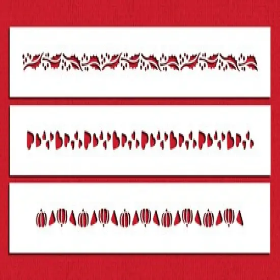 Seasonal Ribbons Cake Stencils | C231 by Designer Stencils | Cake Decorating Tools | {1}