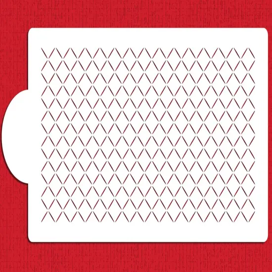 Zoe Clark (1.5 cm) Diamond Netting Cake Stencil Side | C1039 by Designer Stencils | Cake Decorating Tools | Baking Stencils for Royal Icing, Airbrush, Dusting Powder | Reusable Plastic Food Grade Stencil for Cakes | Easy to Use & Clean Cake Stencil {2}