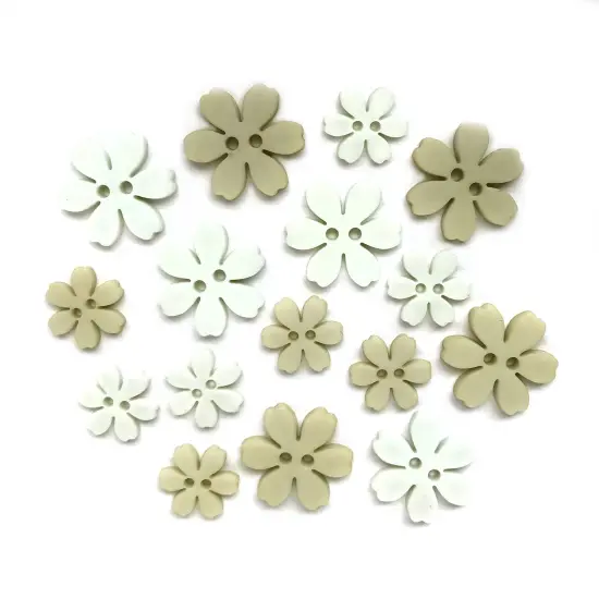 Buttons Galore and More Flower Shaped Novelty Buttons for Sewing & Craft - 48 Buttons Lily {1}