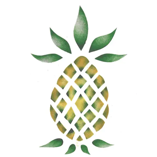 Small Pineapple Wall Stencil | 1892 by Designer Stencils | Reusable Art Craft Stencils for Painting on Walls, Canvas, Wood | Reusable Plastic Paint Stencil for Home Makeover | Easy to Use & Clean Art Stencil {1}