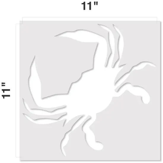 Contemporary Crab Embossing 12 x 12 Stencil | FS069 by Designer Stencils | Animal & Nature Stencils | Reusable Stencils for Painting on Wood, Wall, Tile, Canvas, Paper, Fabric, Furniture, Floor | Stencil for Home Makeover | Easy to Use & Clean {2}
