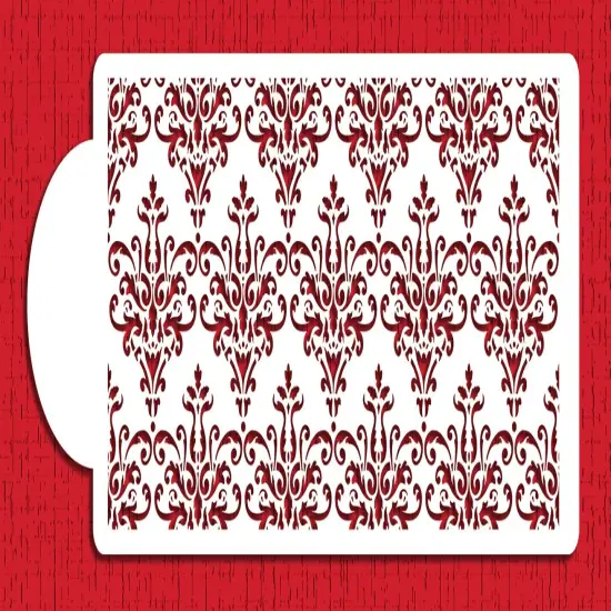 Lace Cake Stencil Set #5 | C366 by Designer Stencils | Cake Decorating Tools | Baking Stencils for Royal Icing, Airbrush, Dusting Powder | Reusable Plastic Food Grade Stencil for Cakes | Easy to Use & Clean Cake Stencil {1}