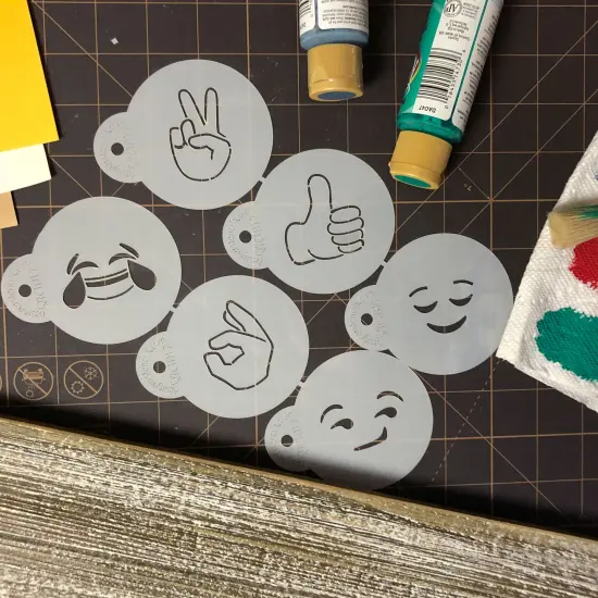 Emojis 2 Cookie Stencil Set | C1017 by Designer Stencils | Cookie Decorating Tools | {5}