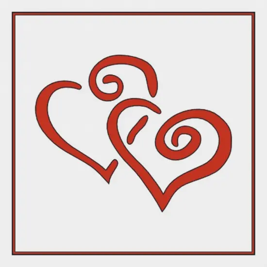 Valentine Art Deco Hearts Love Counted Cross Stitch Pattern - only 5 DMC Colors {2}