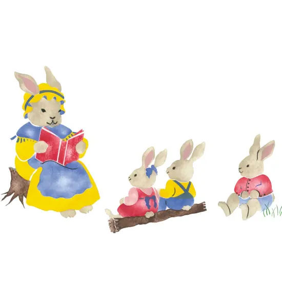 Rabbit Wall Stencil | 1923 by Designer Stencils | Animal & Nature Stencils | Reusable Art Craft Stencils for Painting on Walls, Canvas, Wood | Reusable Plastic Paint Stencil for Home Makeover | Easy to Use & Clean Art Stencil {2}