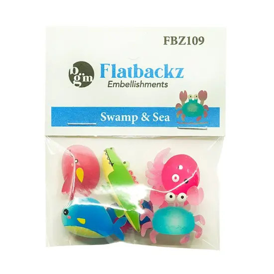 Buttons Galore Flatback Embellishments for Crafts - Swamp & Sea - 18 Pieces {3}