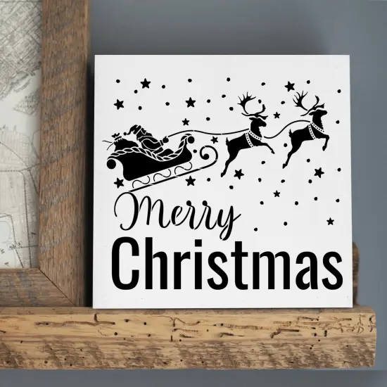 Merry Christmas Embossing 12 x 12 Stencil | FS108 by Designer Stencils | Word & Phrase Stencils | Reusable Stencils for Painting on Wood, Wall, Tile, Canvas, Paper, Fabric, Furniture, Floor | Reusable Stencil for Home Makeover {3}
